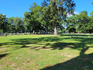 Parsons Cemetery on a beautiful sunny day